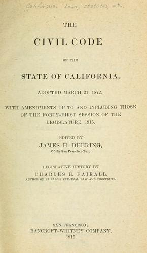 California Civil Code .